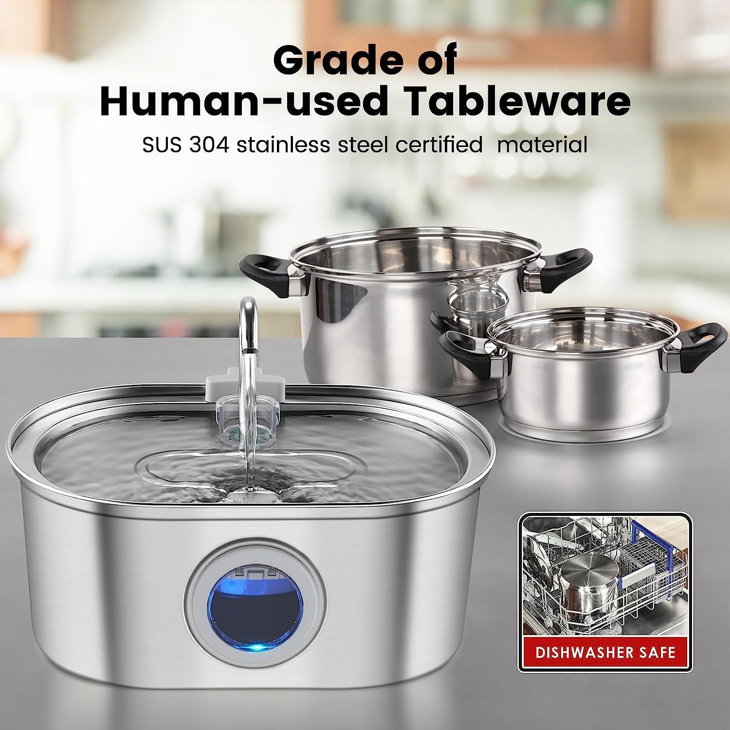 No more still water, They love running water🐈💦